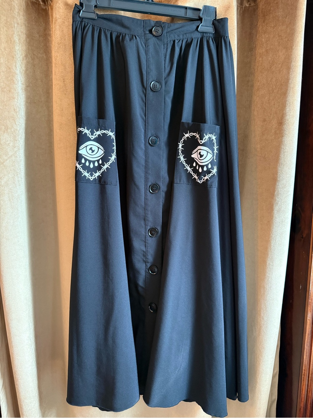 Goth maxi skirt sz L